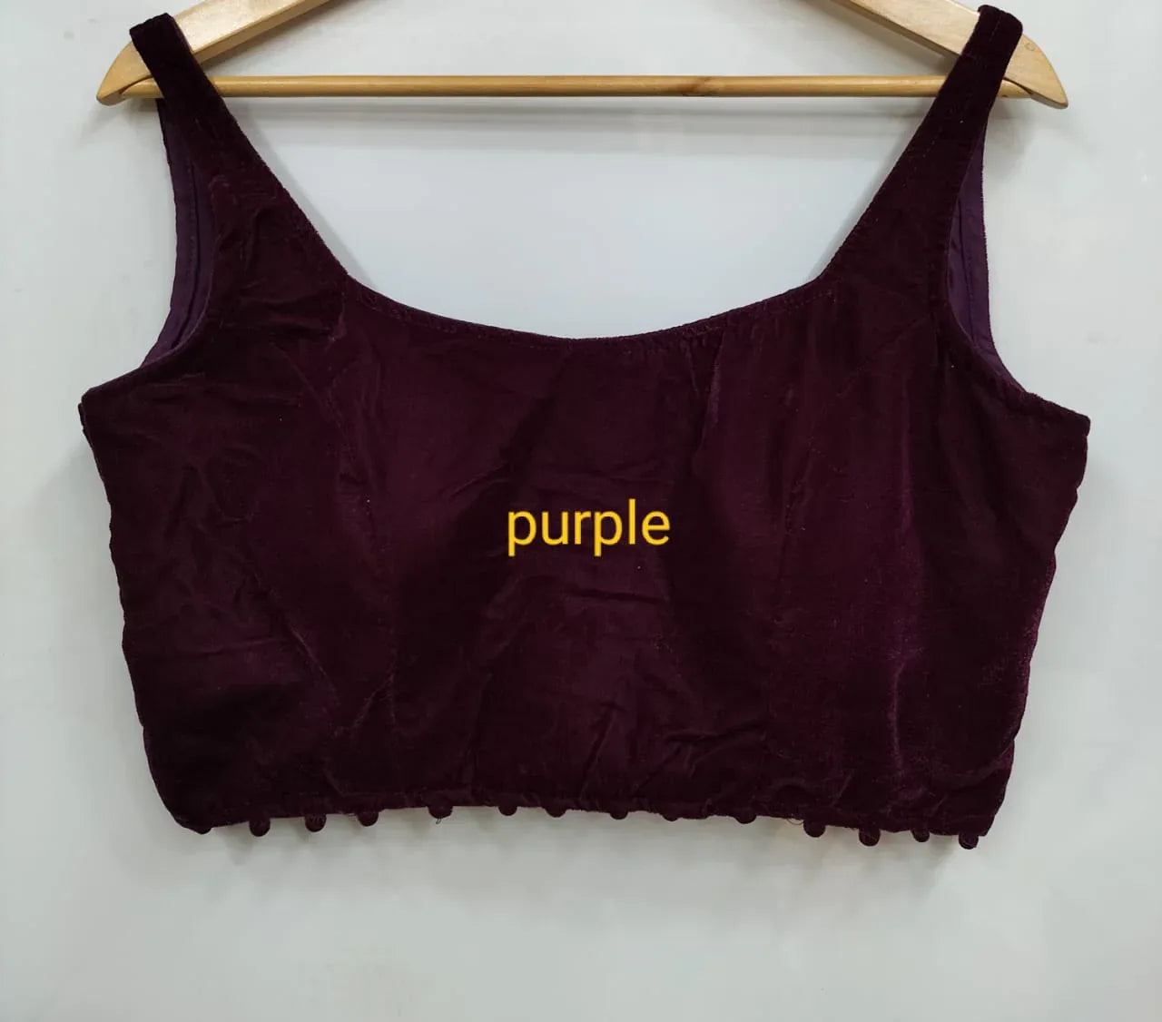 Fancy Bollywood Style Velvet Blouse - Anant Exports