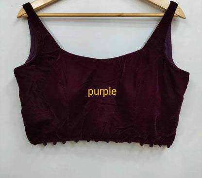 Fancy Bollywood Style Velvet Blouse - Anant Exports