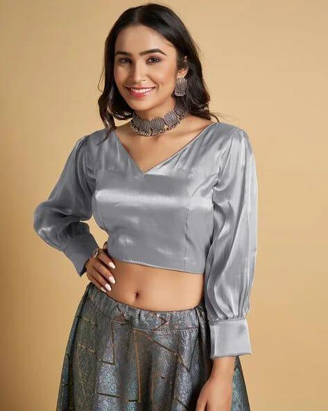 Zimichu Fancy Organza Blouse - Anant Exports