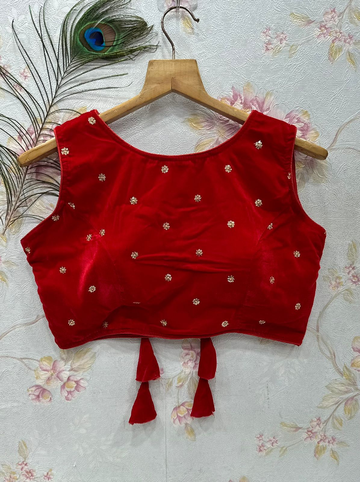 Party Wear Fancy Velvet Blouse