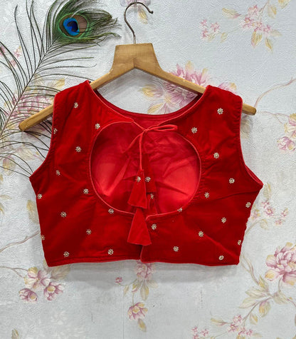 Party Wear Fancy Velvet Blouse - Anant Exports