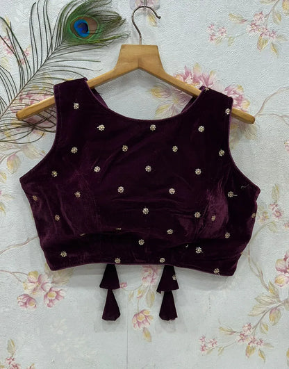Party Wear Fancy Velvet Blouse - Anant Exports