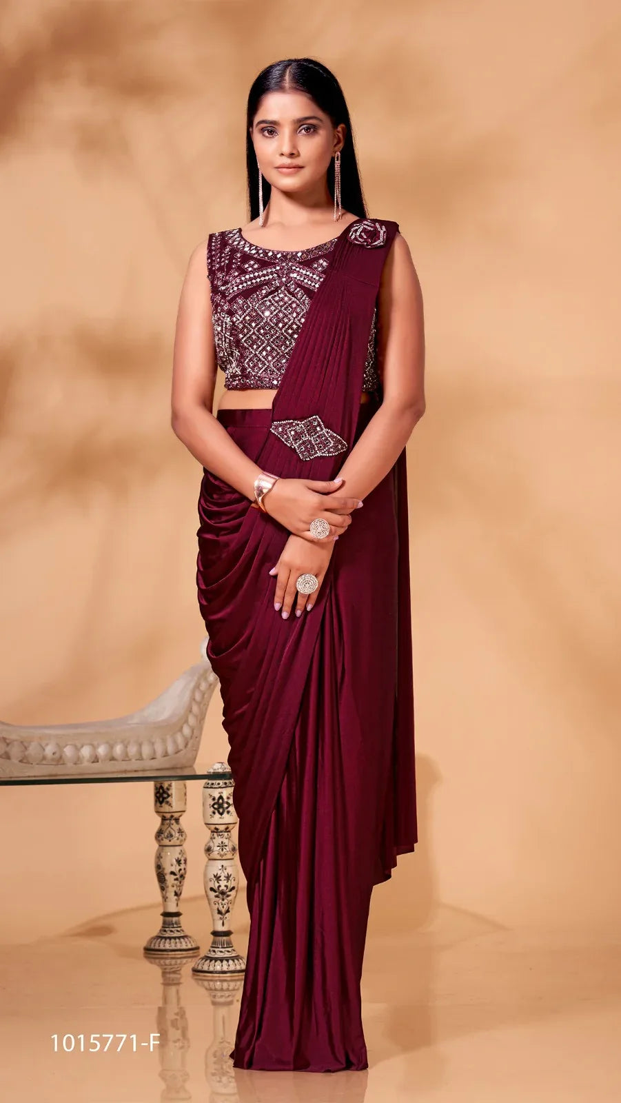 Ready to Wear Saree D.No 1015771 - Anant Exports