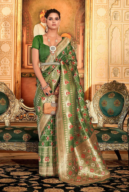 Sanskar Fancy Organza Weaving Saree - Anant Exports