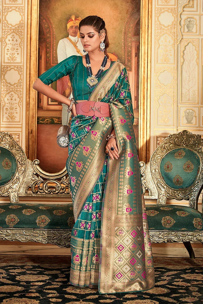 Sanskar Fancy Organza Weaving Saree - Anant Exports