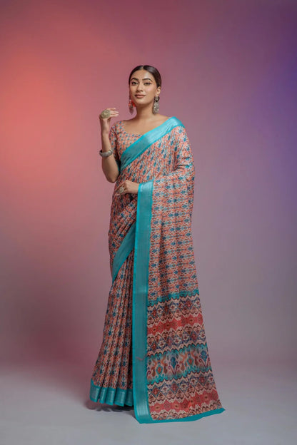Della Linen Fancy Wear Saree - Anant Exports