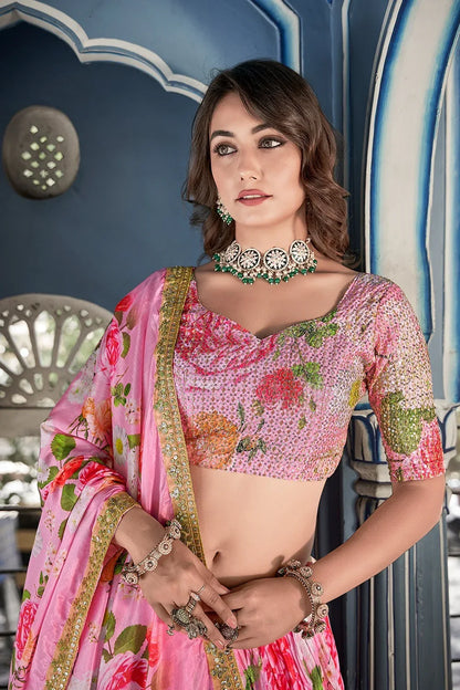 Party Wear Fancy Digital Print Lehenga D,No 1008 - Anant Exports