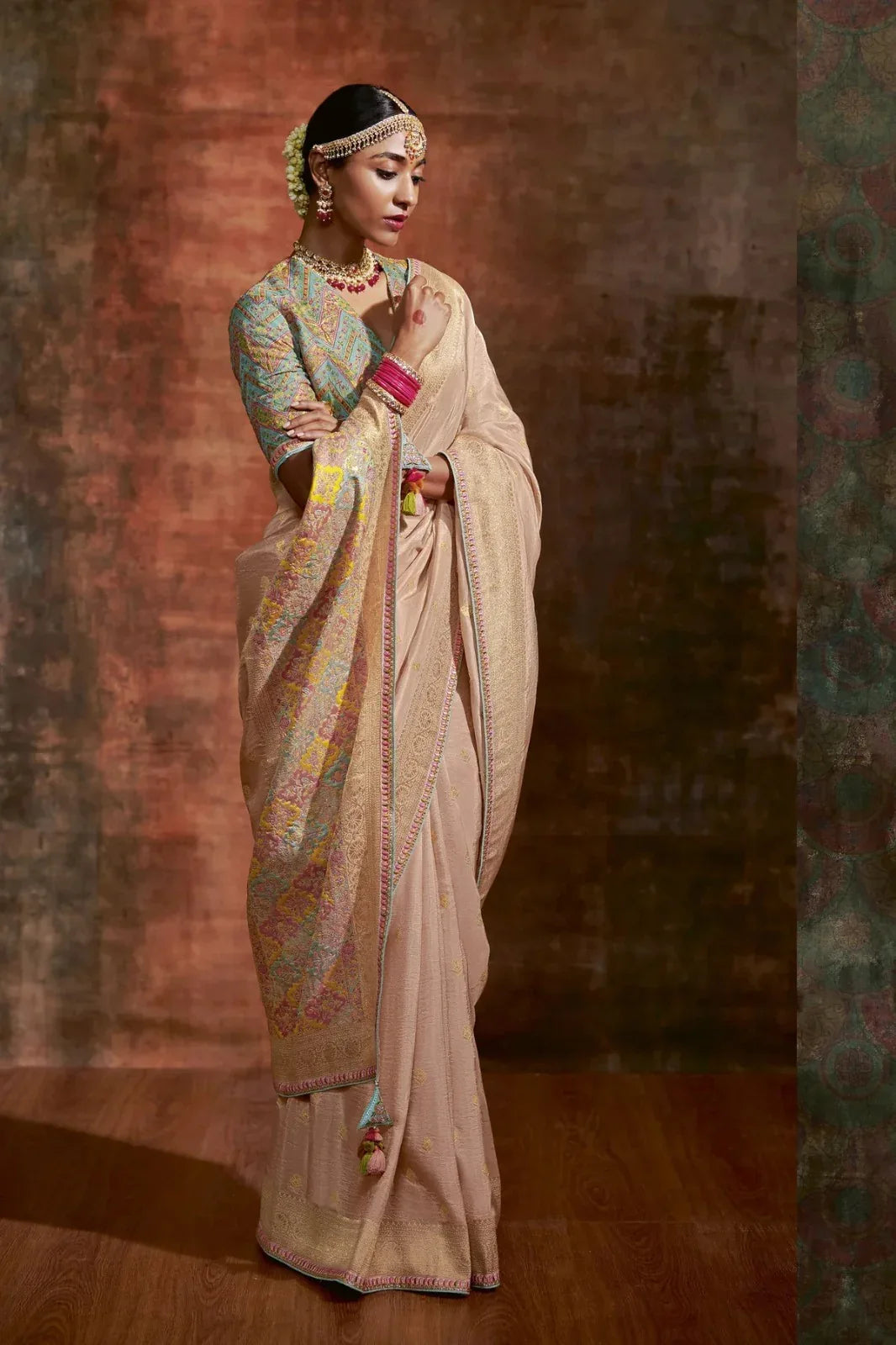 Ranisa Fancy Kashmiri Saree D.No SA-174 - Anant Exports