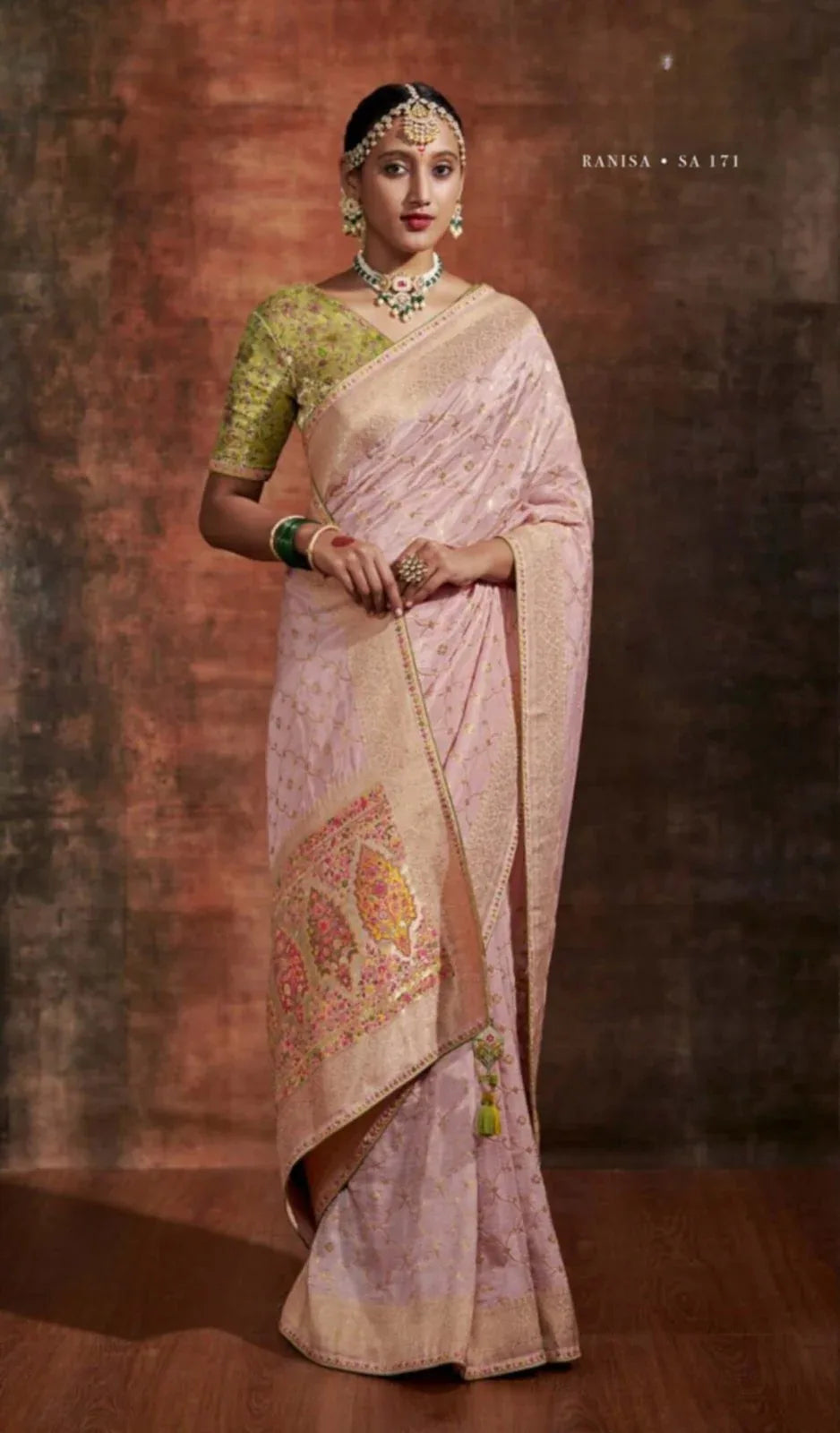 Ranisa Fancy Kashmiri Saree D.No SA-171 - Anant Exports