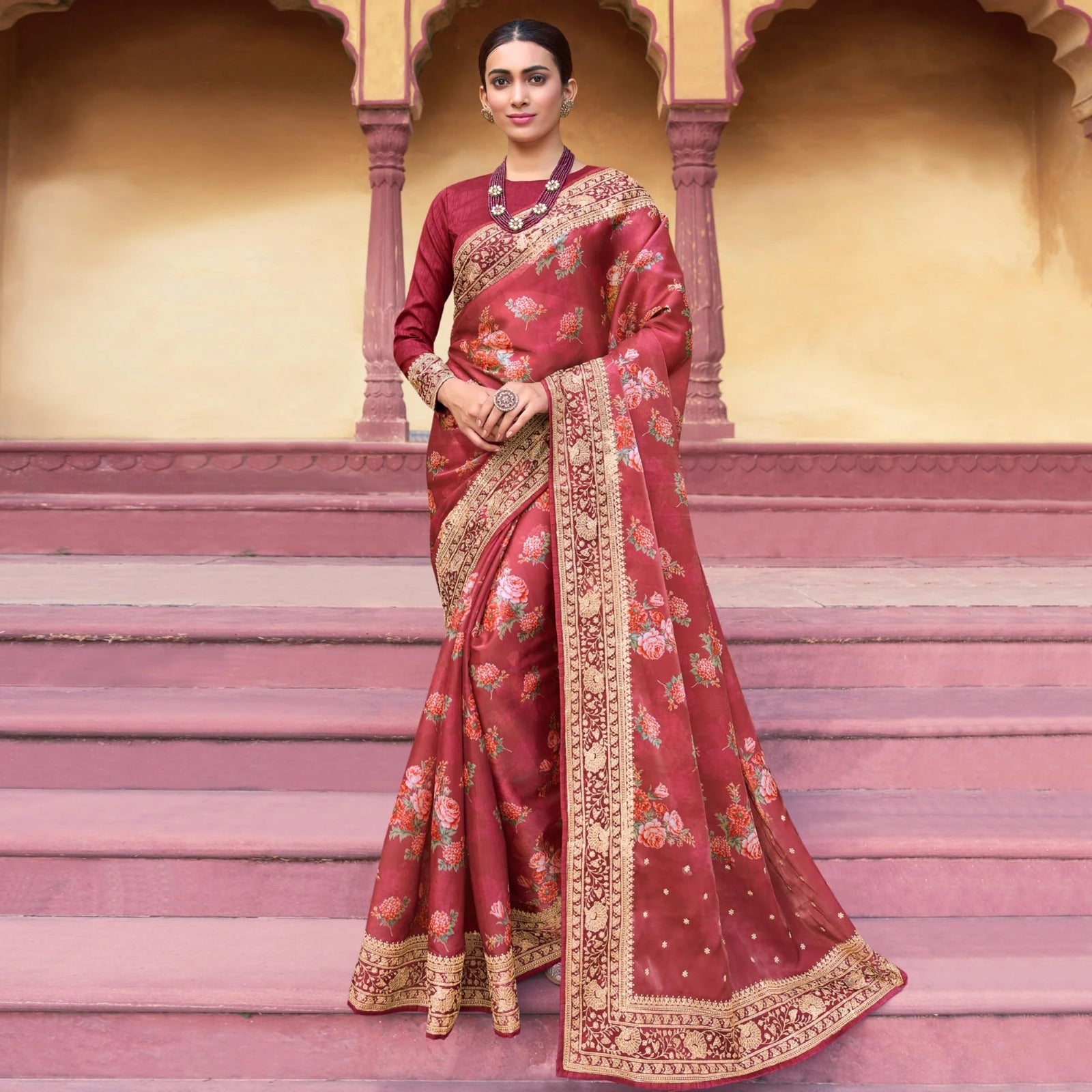 Alyssa Festive Wear Fancy Organza Saree