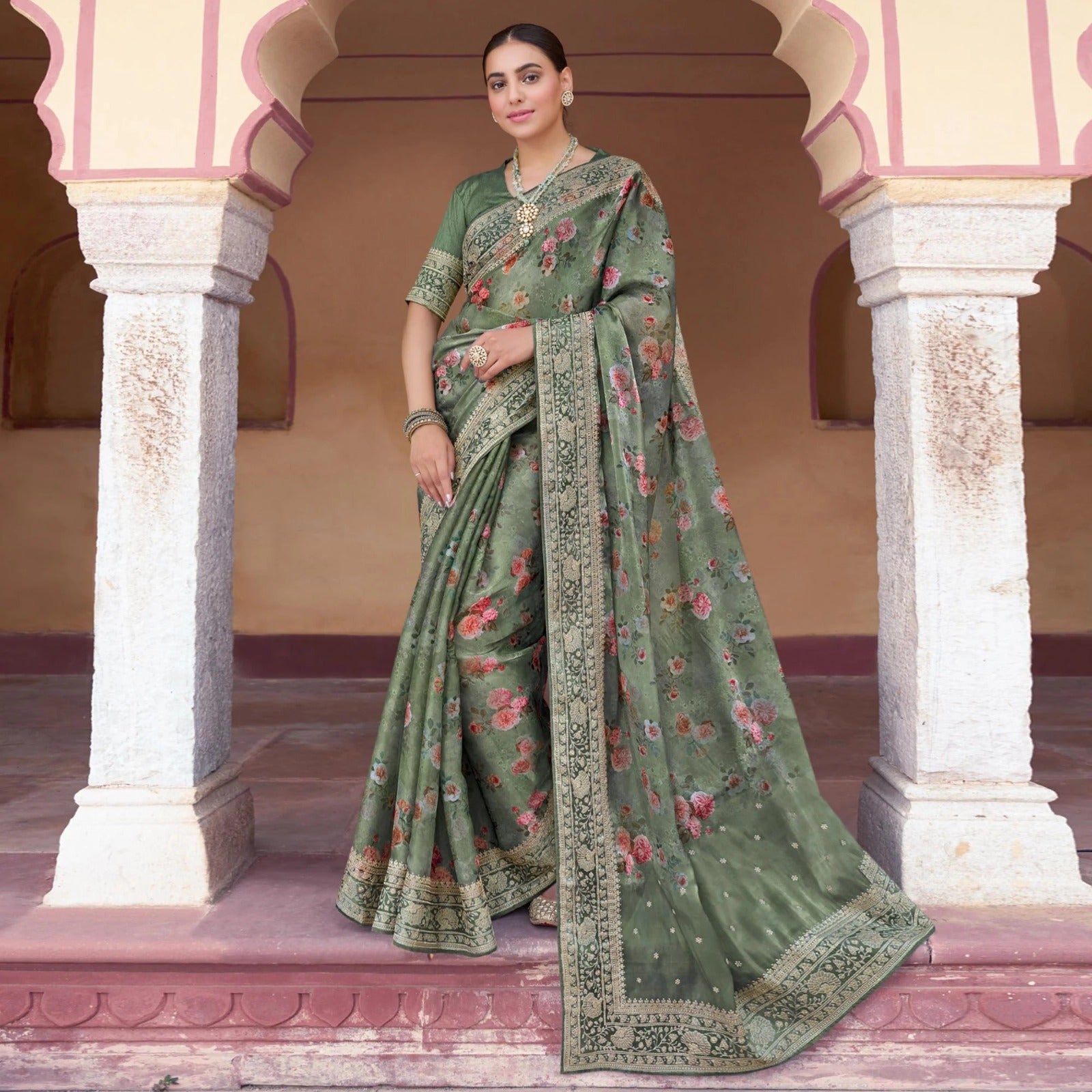 Alyssa Festive Wear Fancy Organza Saree