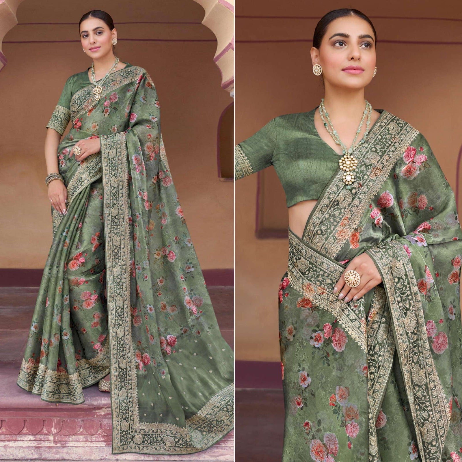 Alyssa Festive Wear Fancy Organza Saree