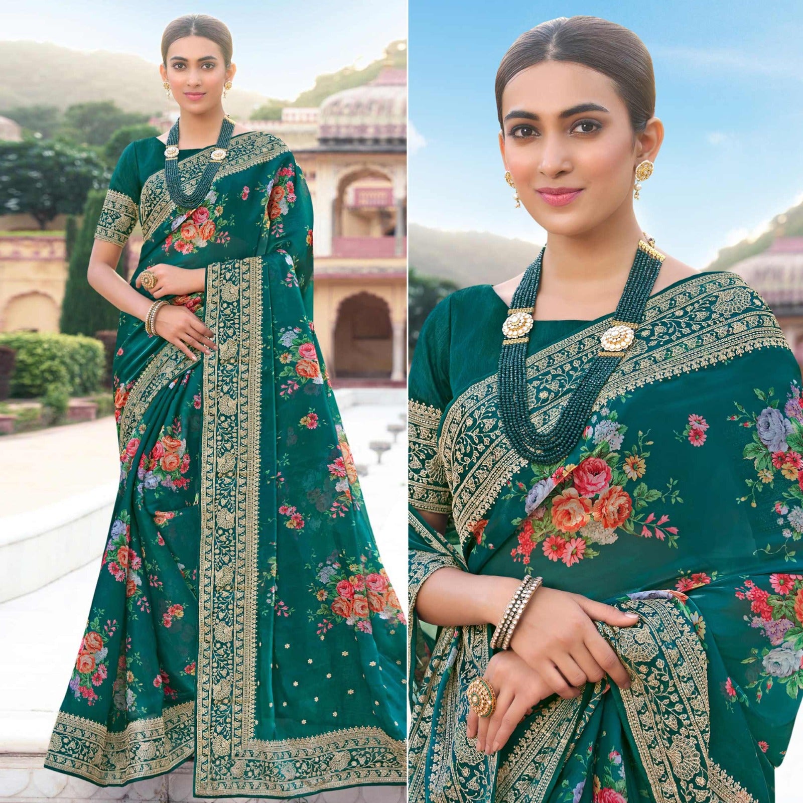 Alyssa Festive Wear Fancy Organza Saree