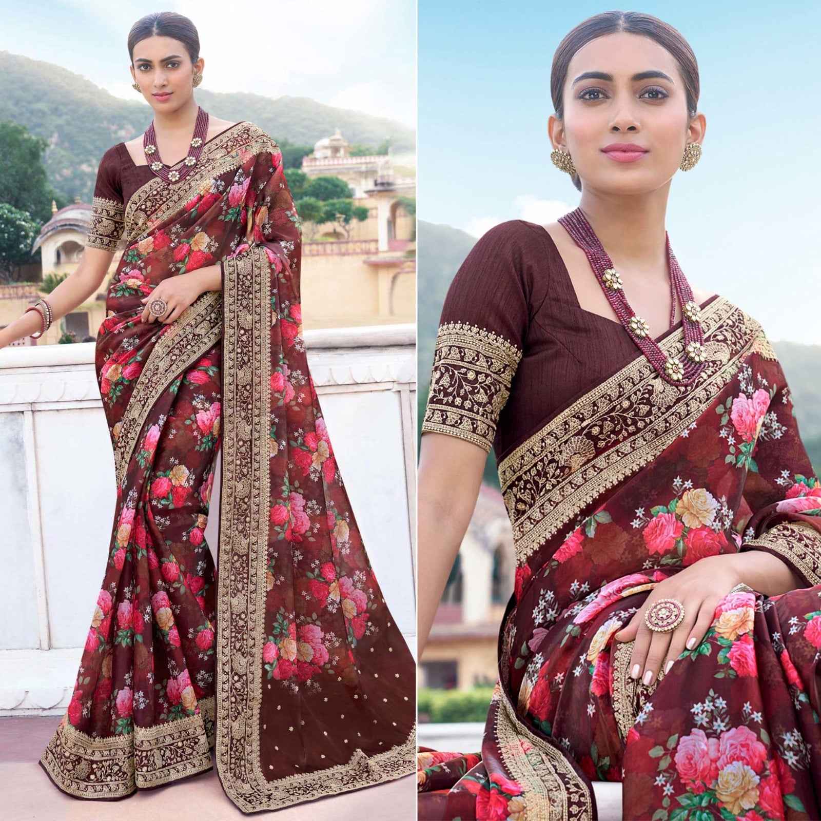 Alyssa Festive Wear Fancy Organza Saree