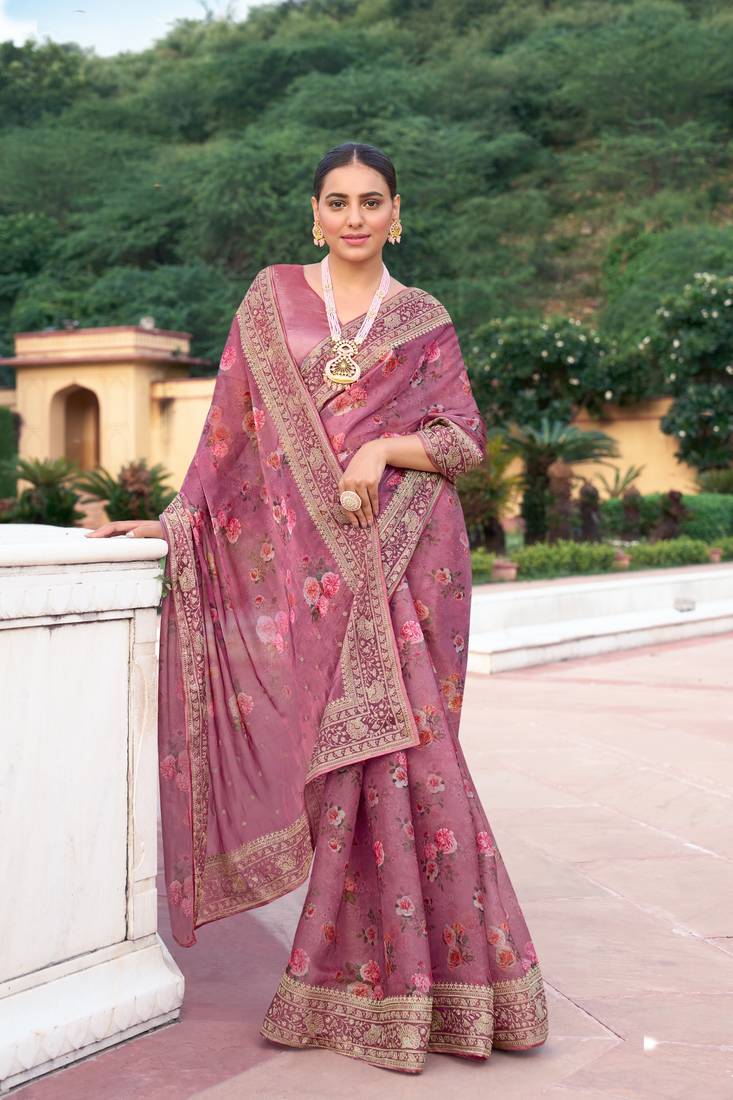 Alyssa Festive Wear Fancy Organza Saree