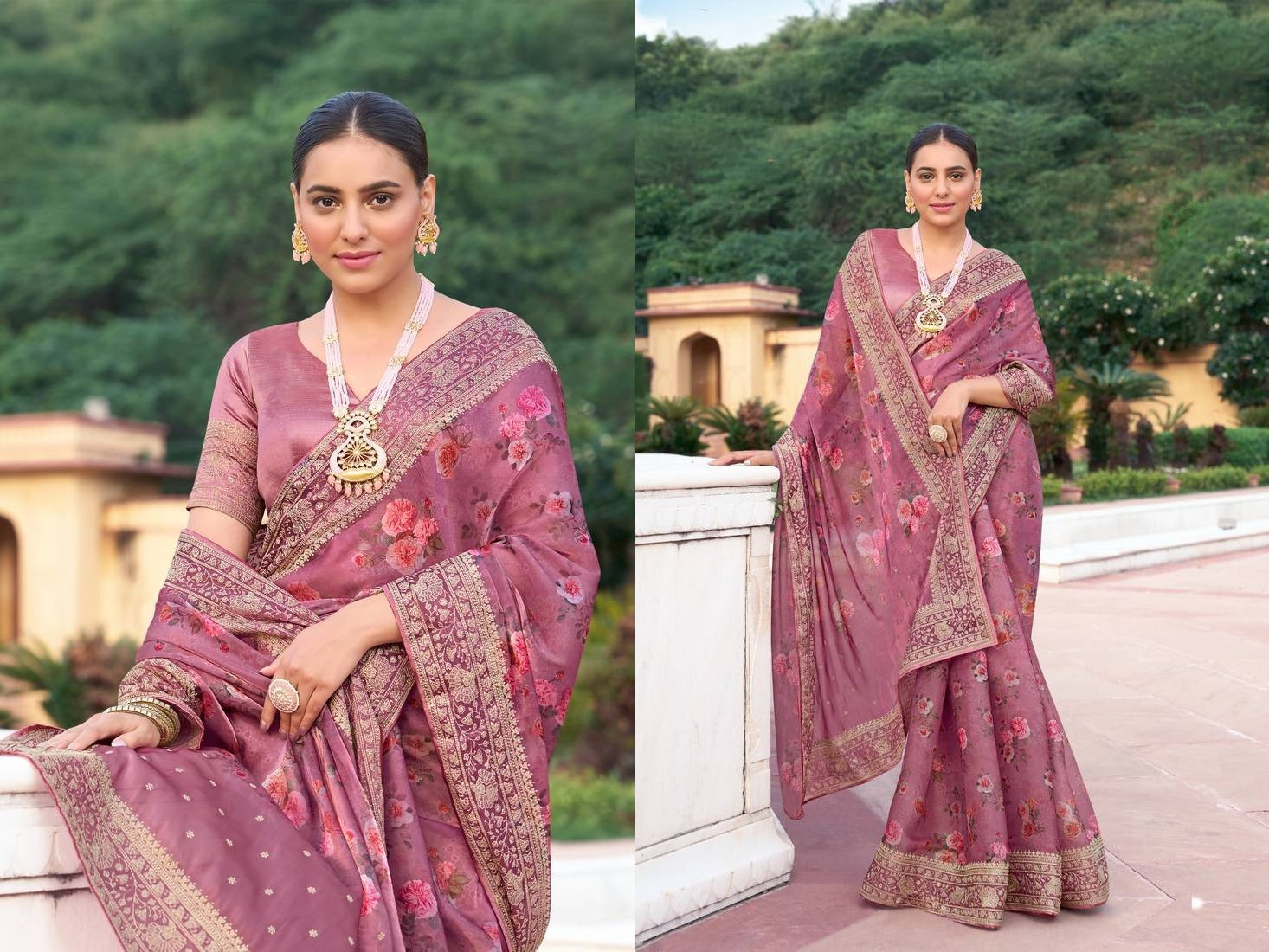 Alyssa Festive Wear Fancy Organza Saree