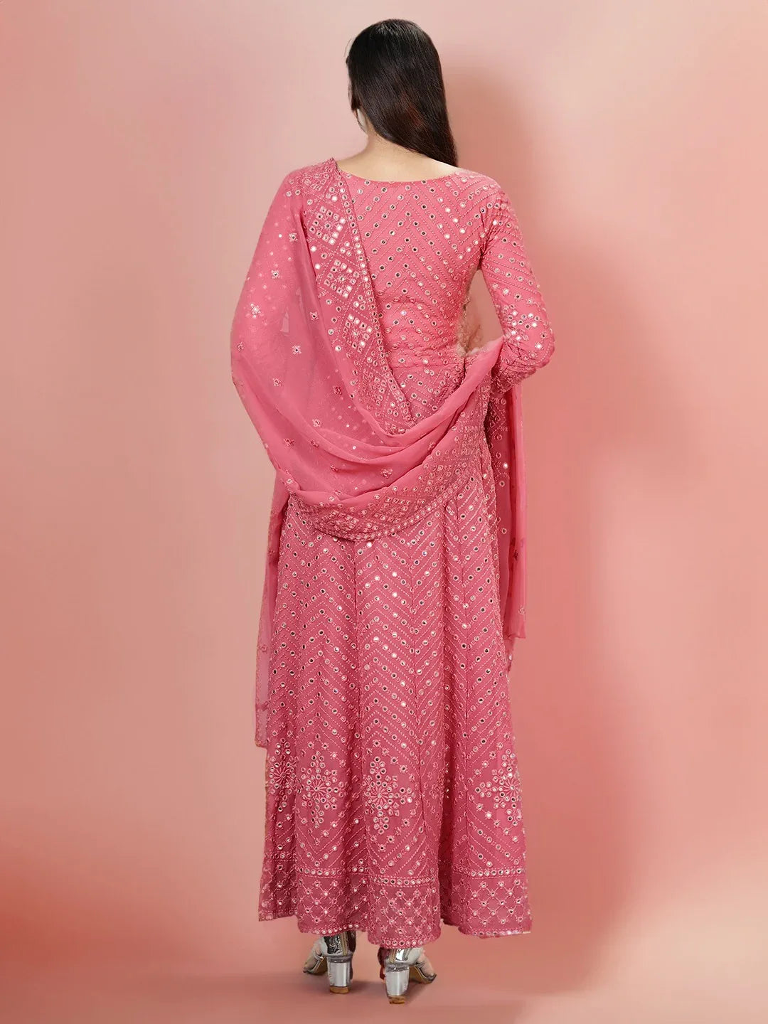 SINGLES OCCASION WEAR PINK GOWN D.NO 61 - Anant Exports