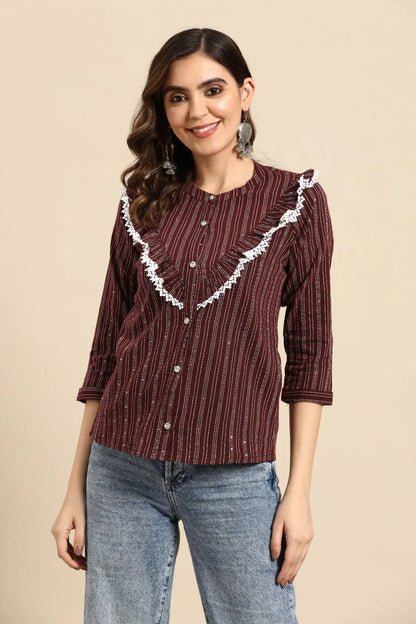 KALI VOL 01 WESTERN SHORT TOP - Anant Exports