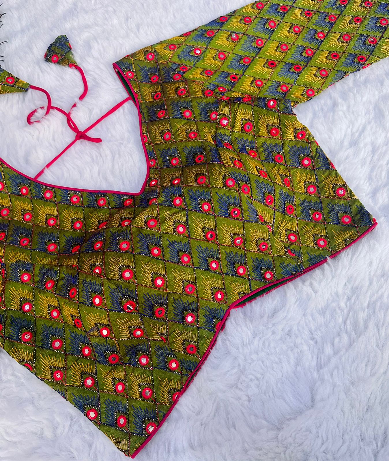 Party Wear Blooming Silk Blouse