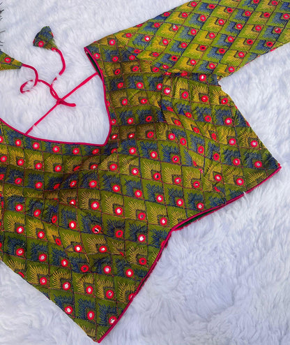 Party Wear Blooming Silk Blouse - Anant Exports