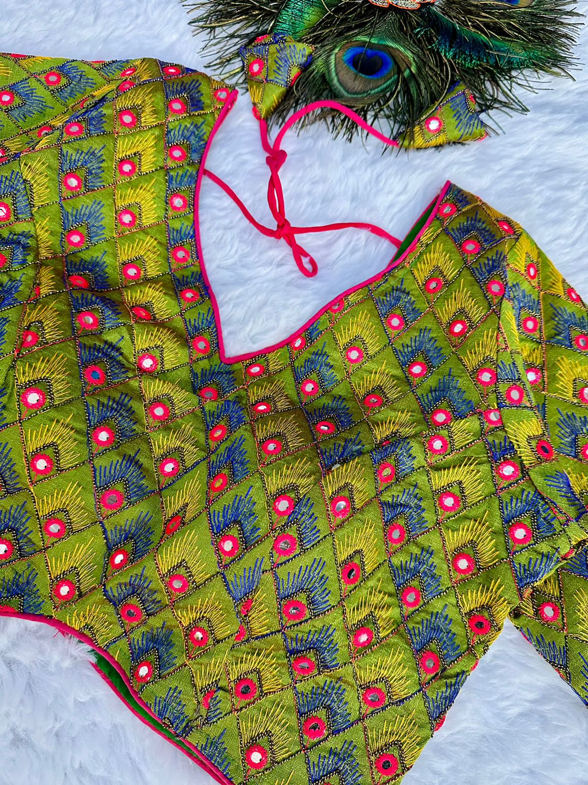 Party Wear Blooming Silk Blouse