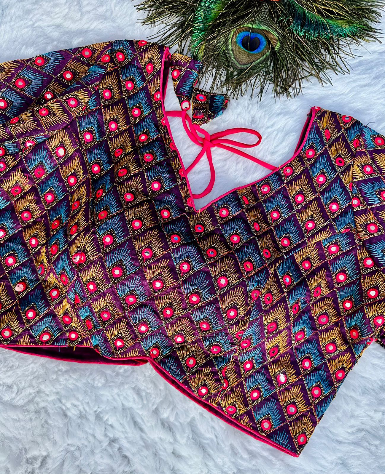 Party Wear Blooming Silk Blouse