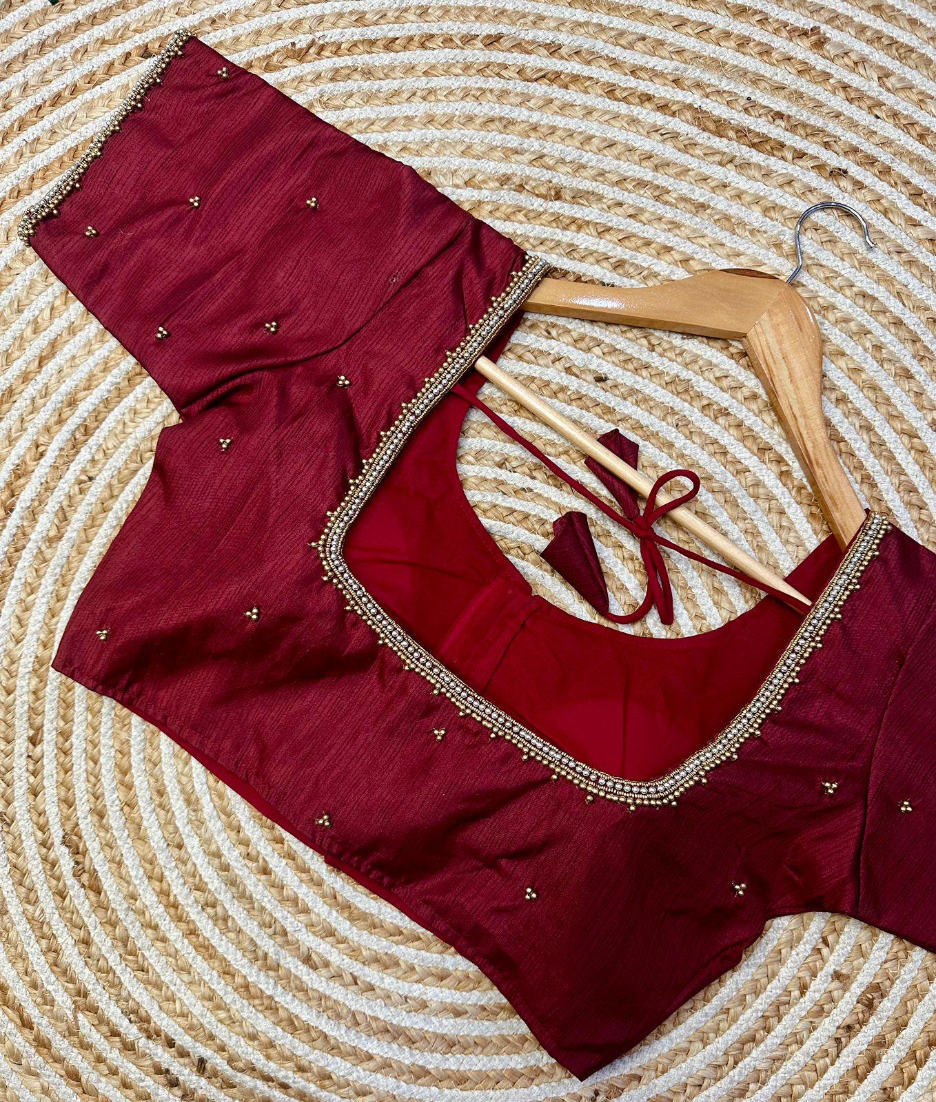 Festival Wear Blooming Silk Blouse - Anant Exports