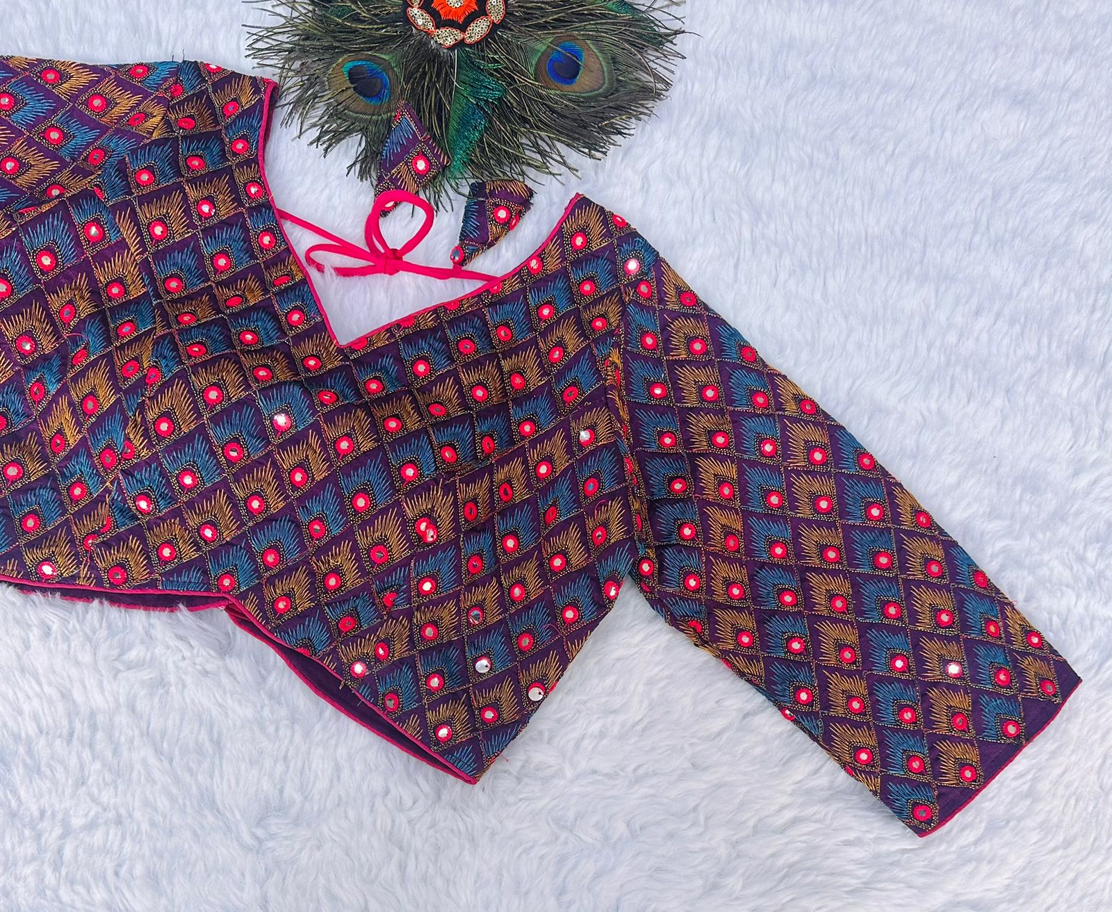 Party Wear Blooming Silk Blouse