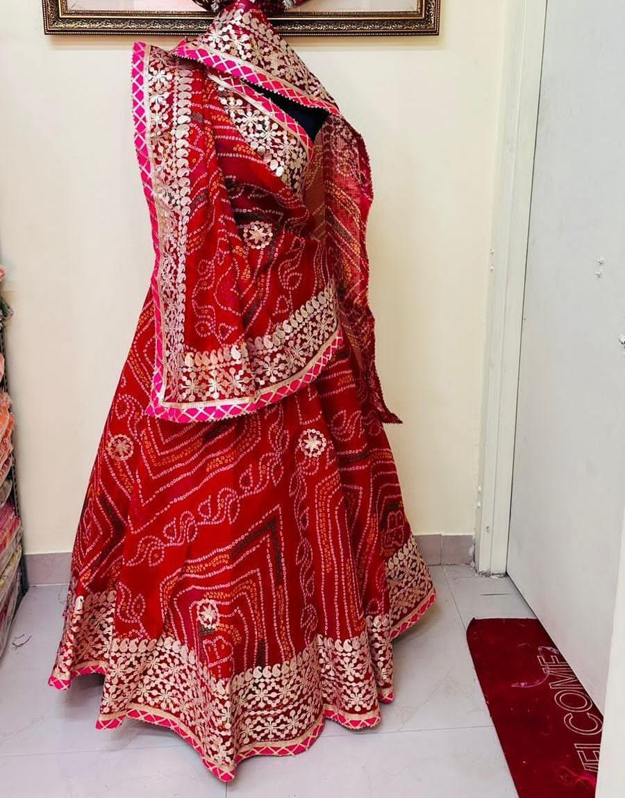 Rajasthani Bandhej Print Lahenga - Anant Exports