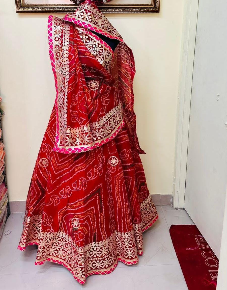 Rajasthani Bandhej Print Lahenga