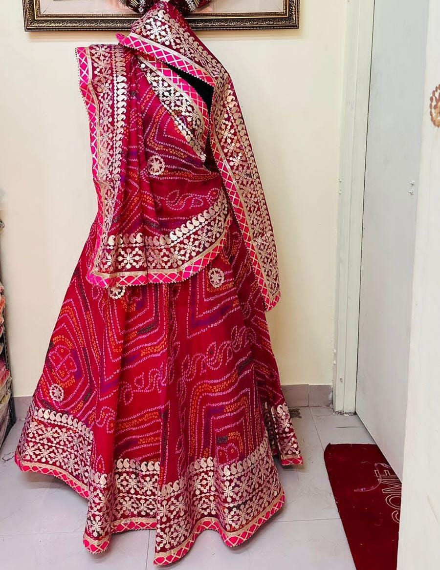 Rajasthani Bandhej Print Lahenga
