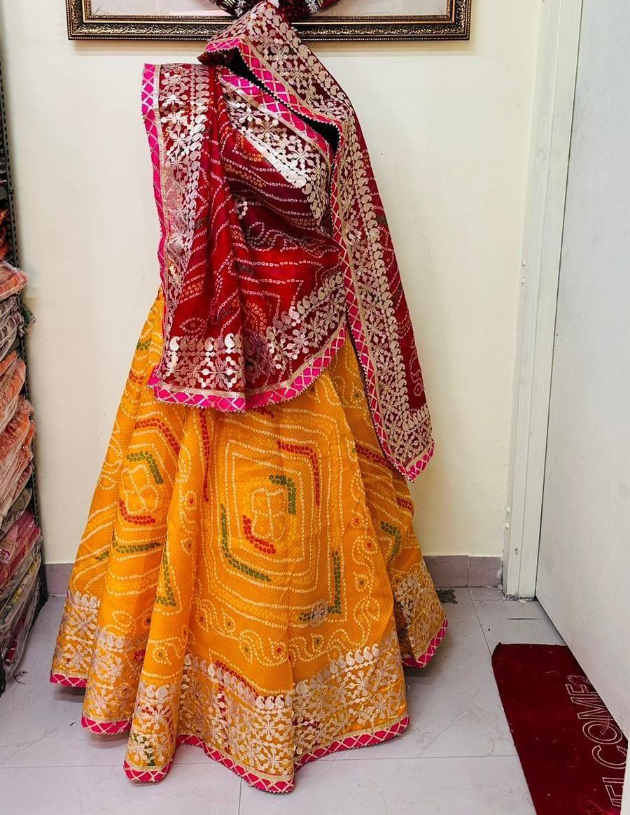 Rajasthani Bandhej Print Lahenga - Anant Exports