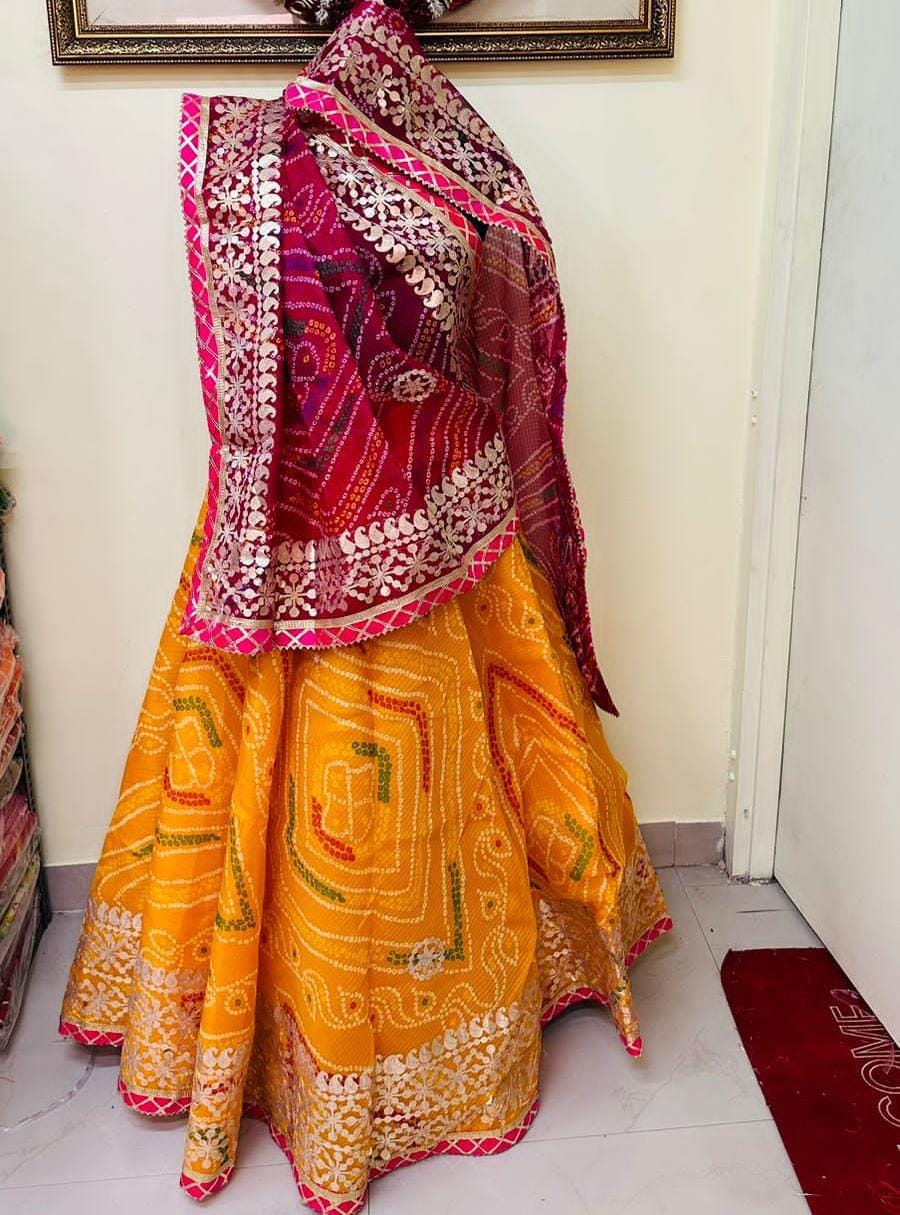 Rajasthani Bandhej Print Lahenga