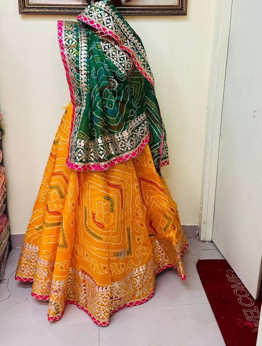 Rajasthani Bandhej Print Lahenga - Anant Exports