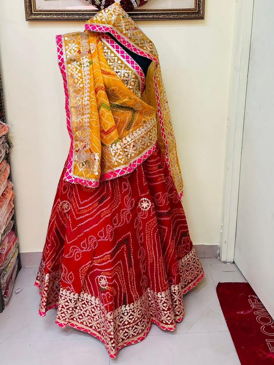 Rajasthani Bandhej Print Lahenga