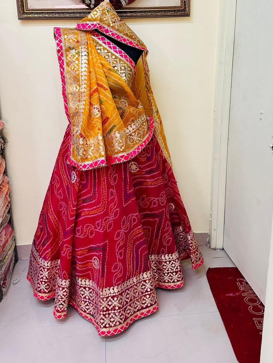 Rajasthani Bandhej Print Lahenga - Anant Exports