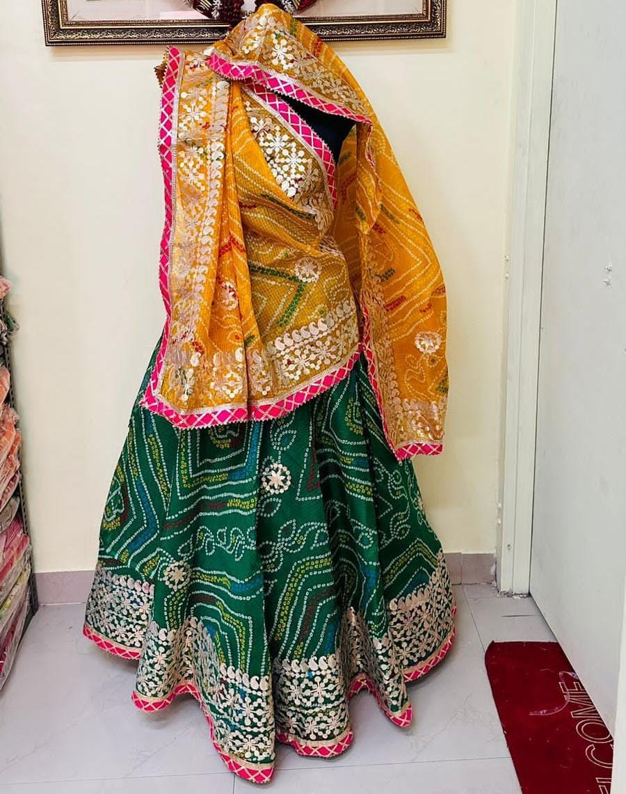 Rajasthani Bandhej Print Lahenga