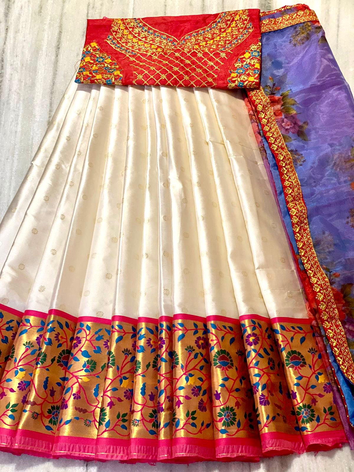 PONGAL HALF SAREE PAITHANI LEHANGA