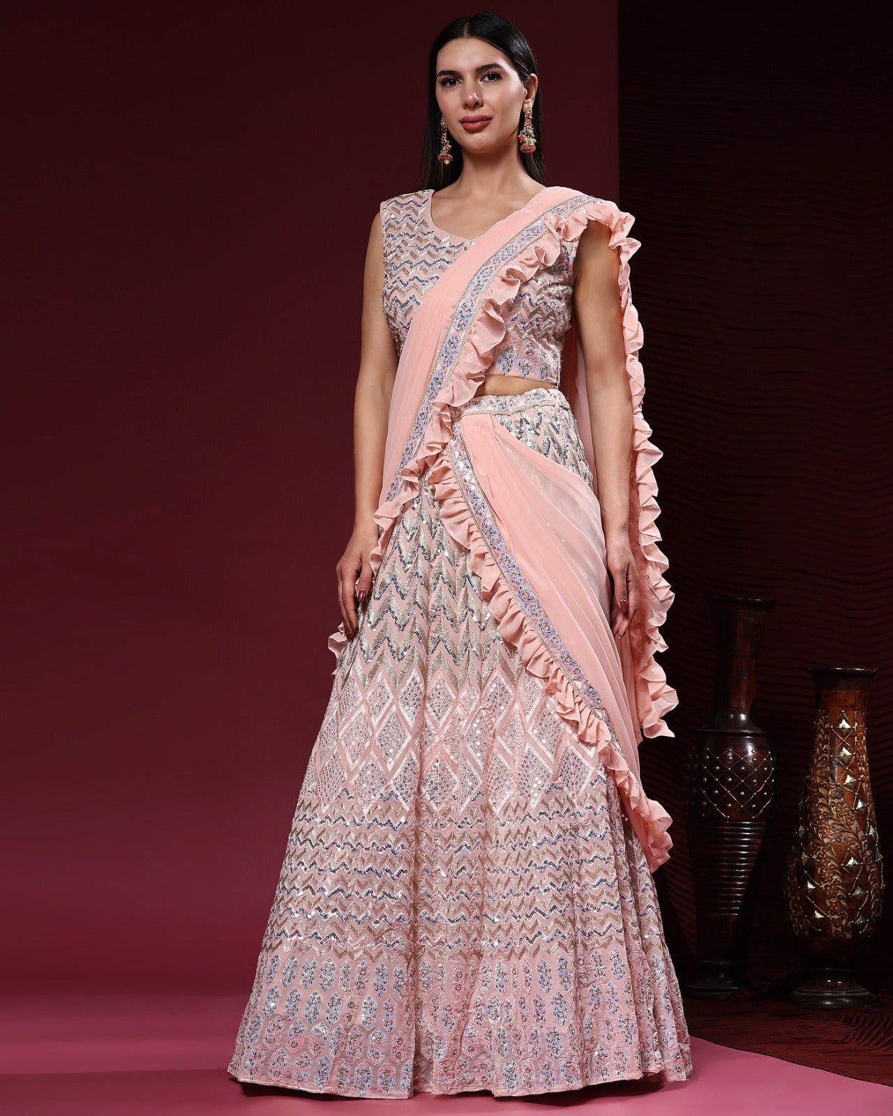 READYMADE CROP TOP LEHENGA D.NO. C-2008