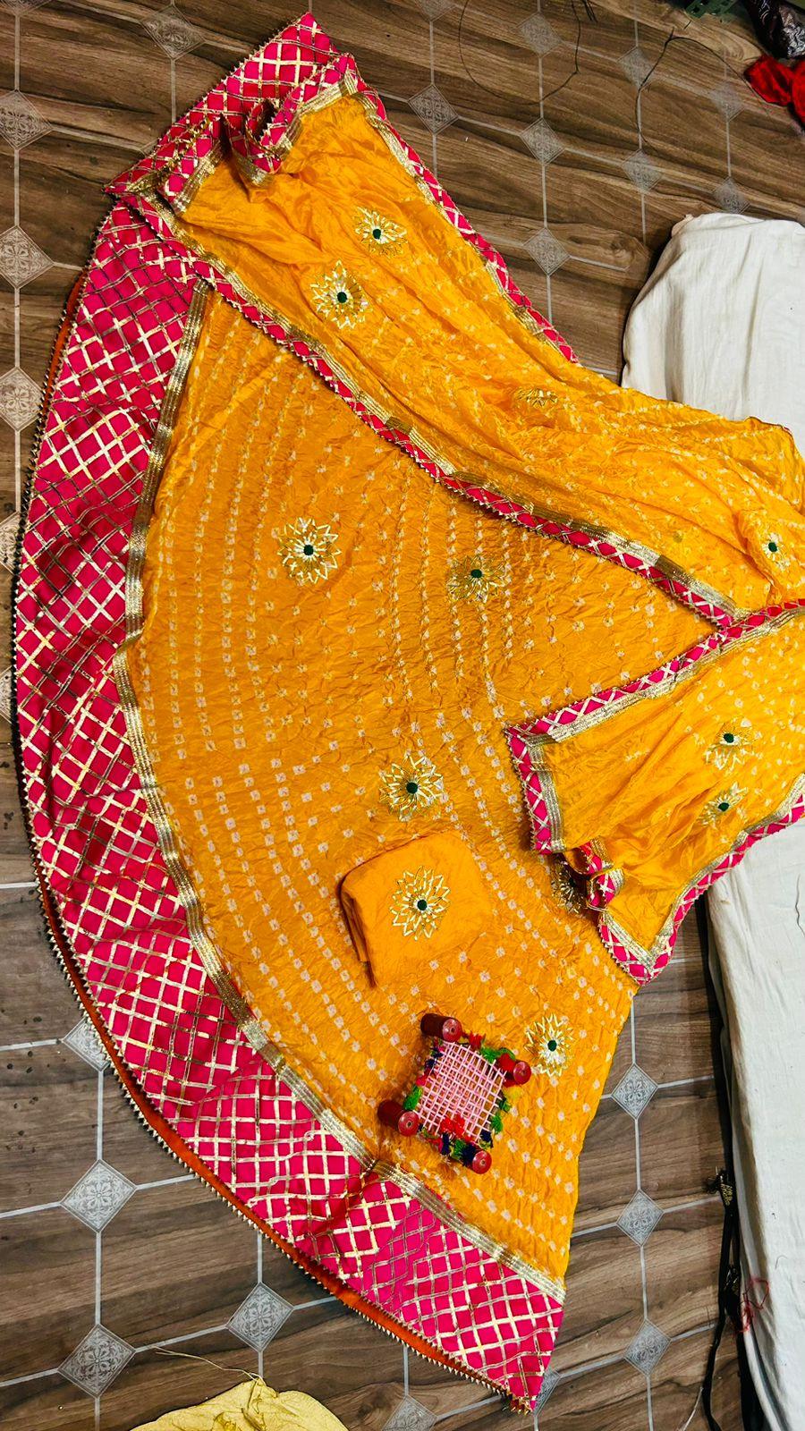 Traditional Jaipuri Silk Lehanga - Anant Exports