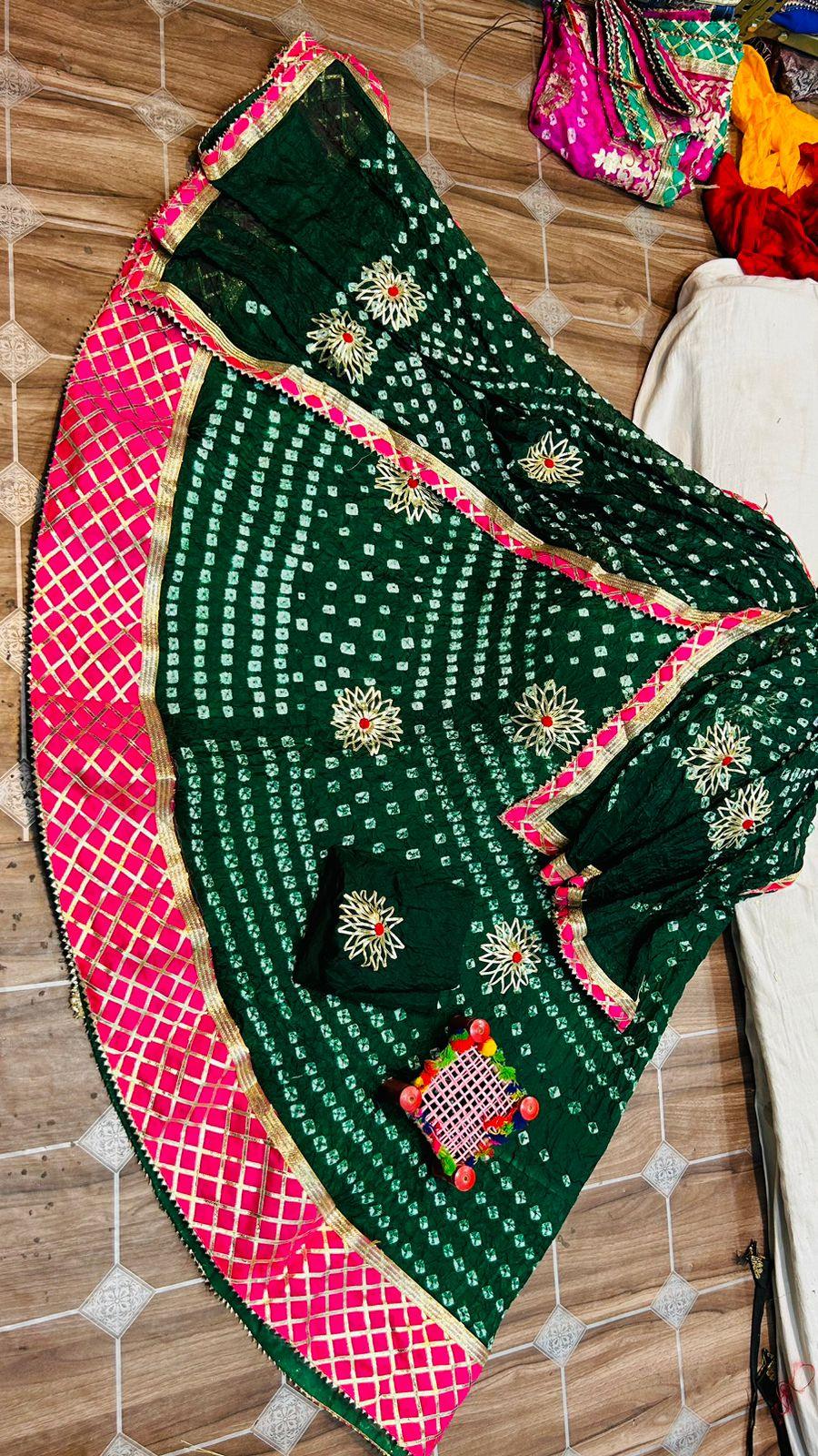 Traditional Jaipuri Silk Lehanga - Anant Exports