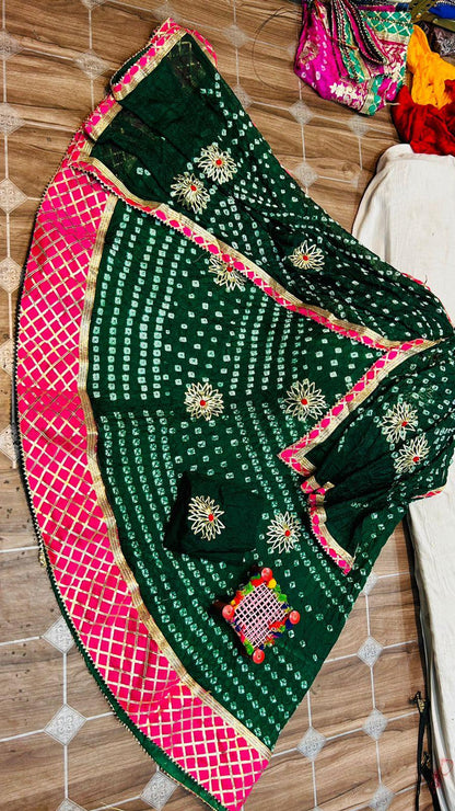 Traditional Jaipuri Silk Lehanga - Anant Exports