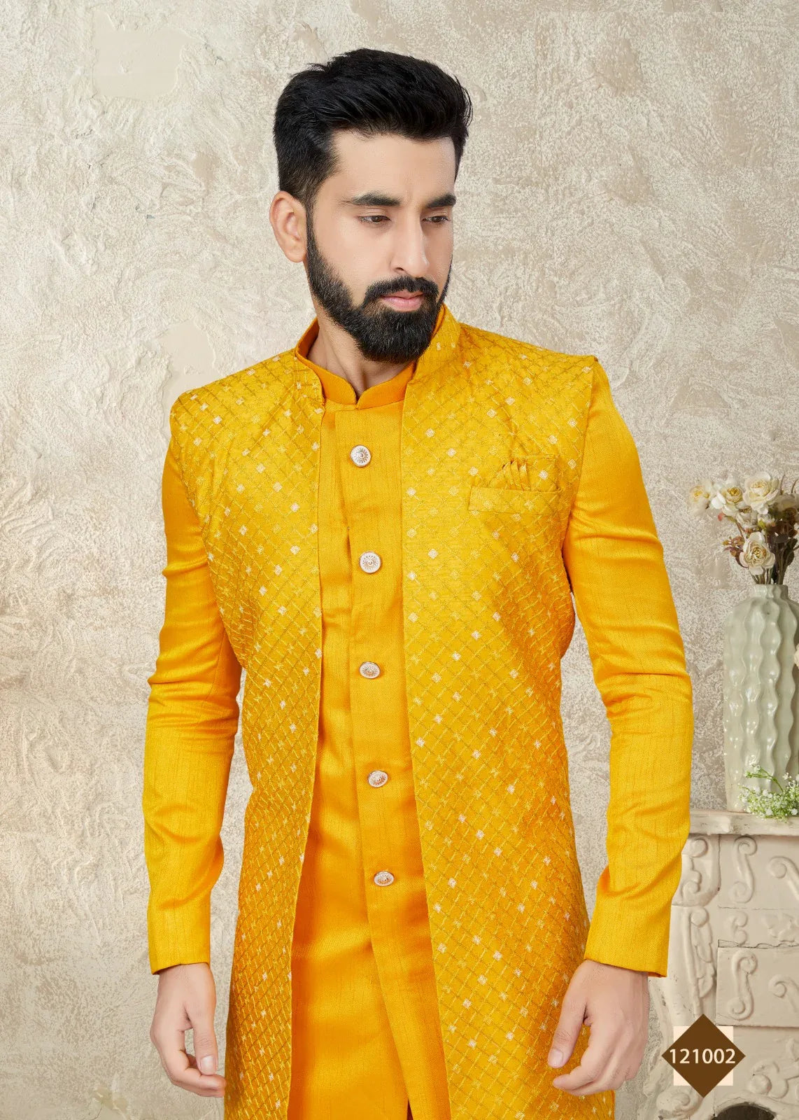 Vol 121 Wedding Wear Sherwani D.No. 121002 - Anant Exports