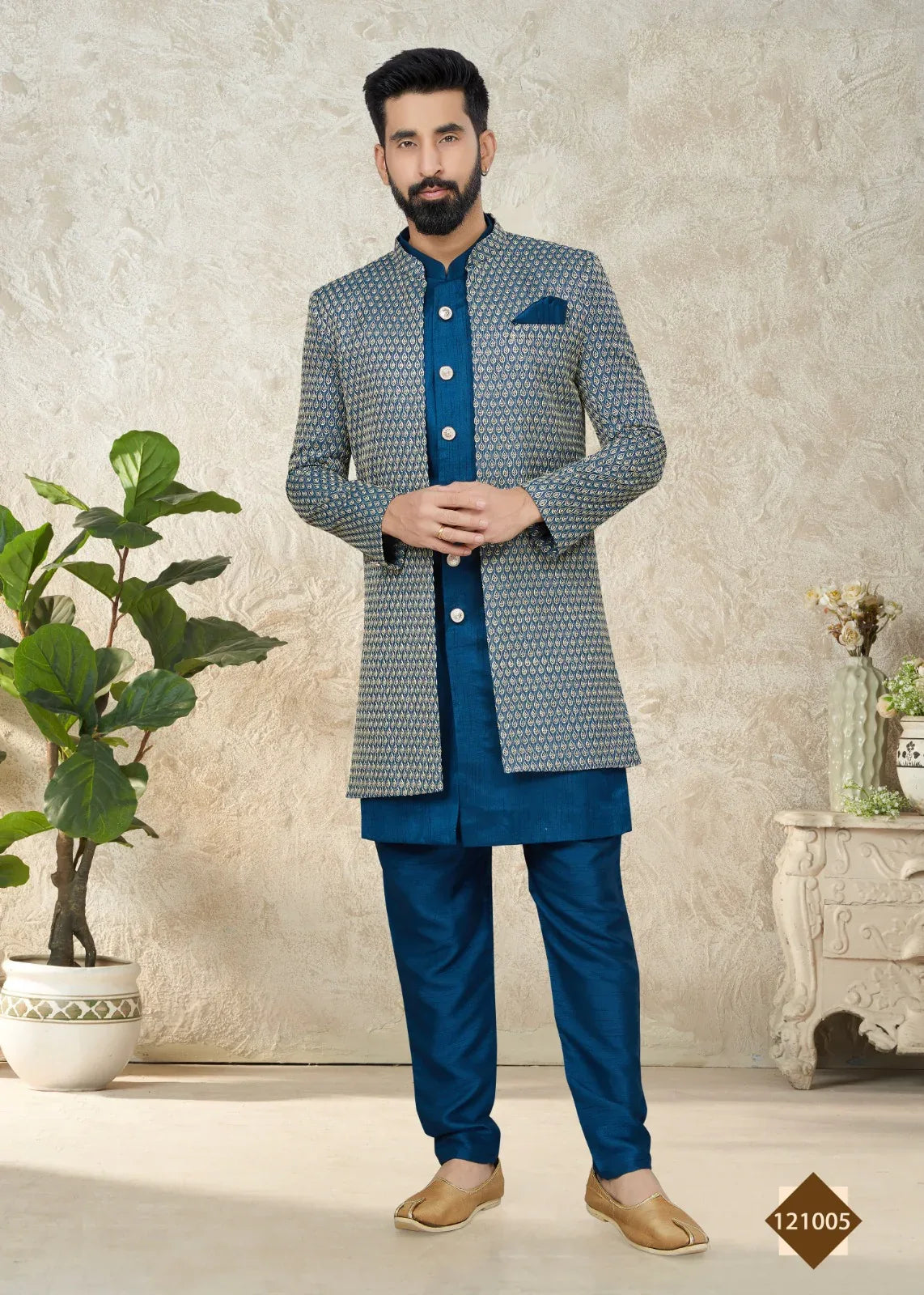 Vol 121 Wedding Wear Sherwani D.No. 121005 - Anant Exports