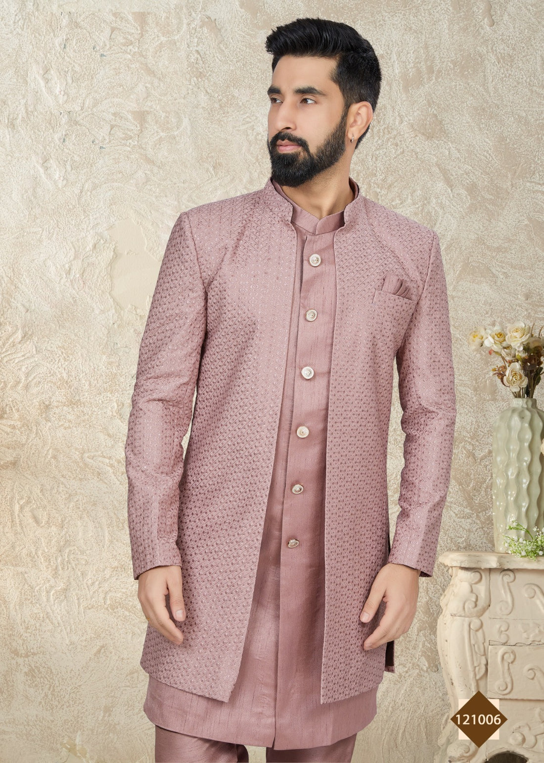 Vol 121 Wedding Wear Sherwani D.No. 121006