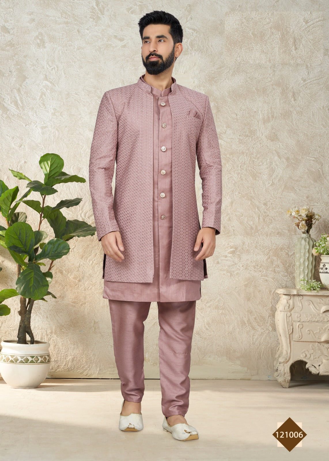 Vol 121 Wedding Wear Sherwani D.No. 121006