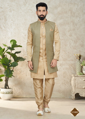 Vol 121 Wedding Wear Sherwani D.No. 121007