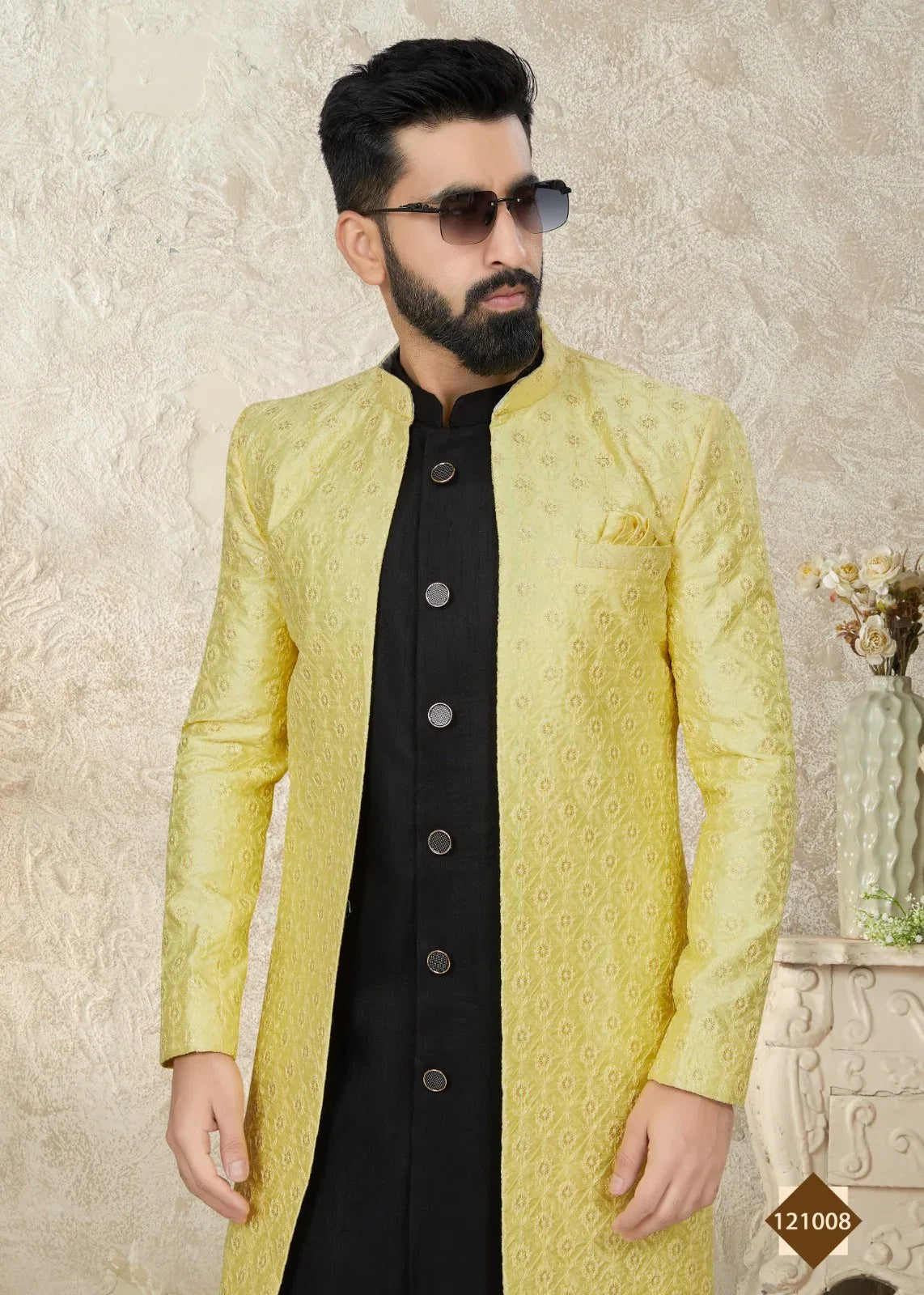 Vol 121 Wedding Wear Sherwani D.No. 121008 - Anant Exports