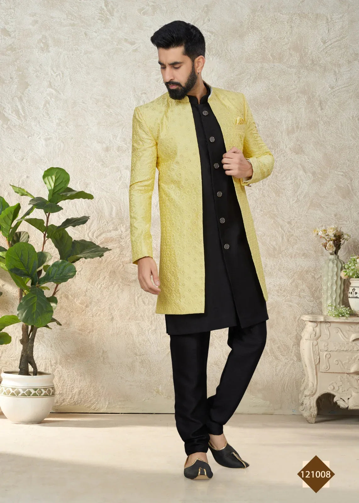Vol 121 Wedding Wear Sherwani D.No. 121008 - Anant Exports