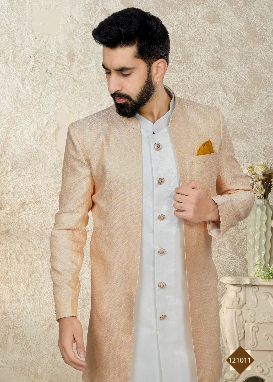 Vol 121 Wedding Wear Sherwani D.No. 121011 - Anant Exports